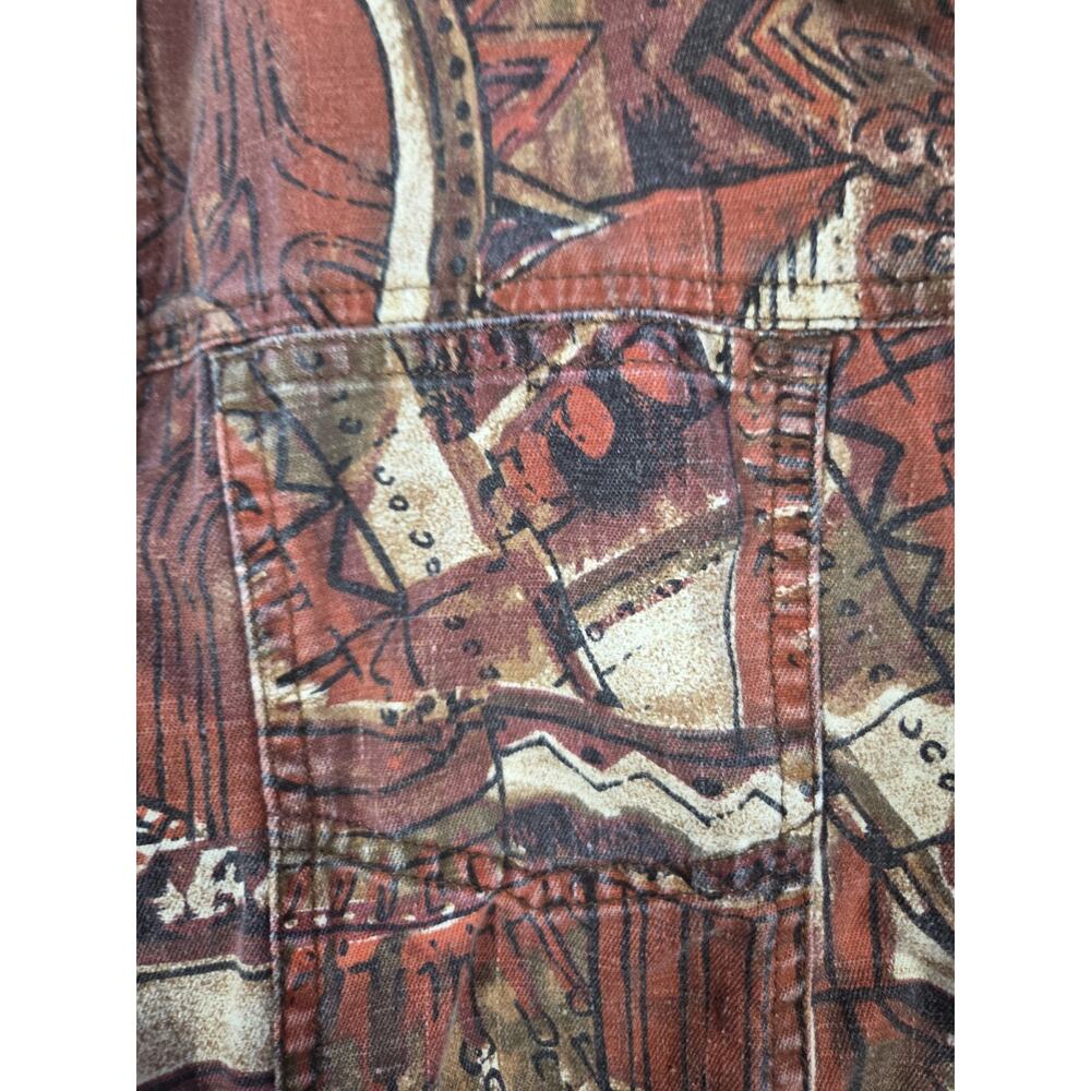 Chico's Pattern Button Down Jacket With Colorful … - image 3